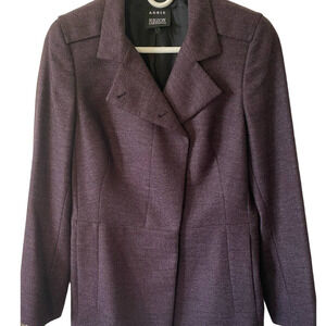 AKRIS for Bergdorf Goodman Womens Blazer Wool Cashmere Silk Muted Purple Size 10